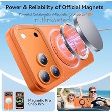 Mabeyn - 17 Pro Max ile Uyumlu Kılıf ile Uyumlu Halkalı 360 Dönebilen Yüzüklü Standlı Mat Mıknatıslı Kapak