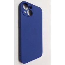 Mabeyn 13 ile Uyumlu Içi Kadife Silikon Kılıf – Kamera Korumalı, Şok Emici, Mat Kaymaz Kapak - Mavi