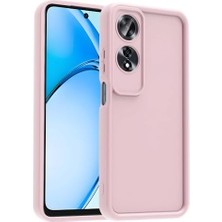 Mabeyn Oppo A60 ile Uyumlu Kılıf Kamera Korumalı Kalın Kenarlı Viera Silikon Pembe