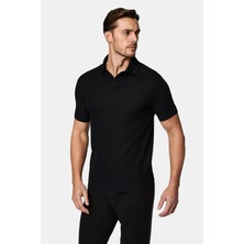Abdullah Kiğılı Regular Fit Desenli Polo Yaka Pamuk Merserize T-shırt