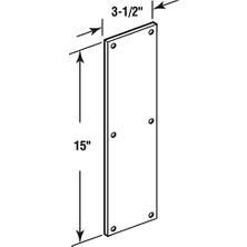 Mabeyn MP4719 Kapı Itme Plakası, 3-1/2 15 In., Parlak Pirinç (Tekli Paket)