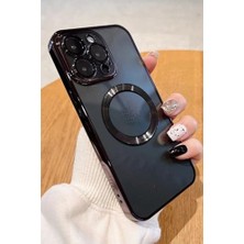 Mabeyn (6095) Siyah Logo Kısmı Açık Köşeli Silikon Telefon Kılıfı 11 Pro ile Uyumlu