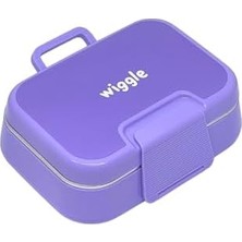 Mabeyn Wiggle Bento 1030ML Lunchbox Tek Katlı 2 Bölmeli Paslanmaz Çelik Sefer Tası Yemek Kutusu (Mor)