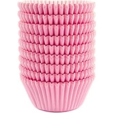 Mabeyn Takribi 200 Adet Büyük Boy Pembe Muffin Kek Kalıbı, Cupcake Kağıdı, Browine Kalıbı 50X40 mm