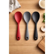 Mabeyn Busstier Isıya Dayanıklı Silikon Pilav Kaşığı Yanmaz Yapışmaz Esnek Mutfak Kaşığı Ergonomik Saplı Çizmez Tencere Uyumlu Bpa Free Asorti Renkli Dayanıklı Uzun Ömürlü Kullanım