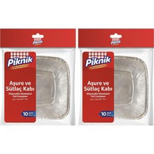 Mabeyn Piknik Aşure Sütlaç Kabı 10'lu 2li Paket