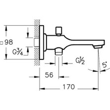 Mabeyn Suit L A4248926 El Duşlu Çıkış Ucu, Bakır
