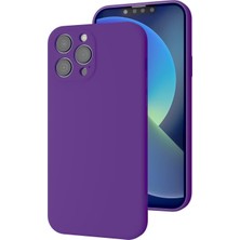 Mabeyn 11 Pro Uyumlu Kamera Korumalı, Mikrofiber Astarlı, Sıvı Silikon Kılıf (Mor)