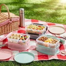 Mabeyn Orret Home 2x1,8 L Çift Katlı Plastik Yemek Taşıma Kutusu 3,6 L Saklama Kabı Sızdırmaz Contalı Şeffaf Kilitli Sefer Tası Beslenme Kabı Lunch Box Erzak Kabı (1 Adet)