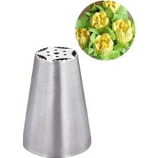 Mabeyn 48- Siliko World Paslanmaz Çelik Krema Sıkma Torbası Ucu, Rus Duyu, 1 Adet+4 Adet Sıkma Torbası, Metal