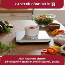 Mabeyn Sinbo SKS-4527 Inox Metal Dijital Hassas Mutfak Tartısı – 5 kg Kapasiteli, 1 G Hassasiyetli, Pil Dahil Profesyonel Tartı
