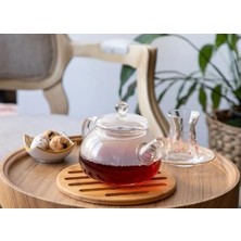 Mabeyn Busstier Bambu Nihale Isıya Dayanıklı Ahşap Tencere ve Tava Altlığı Kaymaz Mutfak Servis Ürünü (Yuvarlak)