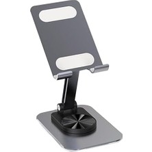 Mabeyn Çok Yönlü 360° Dönebilen Metal Gövdeli Telefon Standı Ayarlanır ve Katlanır Masa Üstü Kullanımı Için Tüm Telefonlara Uygundur