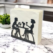 Mabeyn Sohbet Temalı Siyah Metal Peçetelik