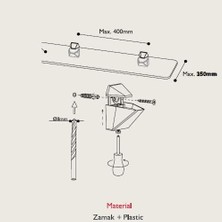 Mabeyn Raf Tutucu 5-28MM Beyaz