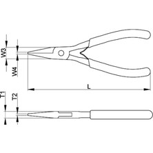 Mabeyn Form H33F-120 Elektronikçi Kargaburun (Dişsiz Tutma Yüzeyi)