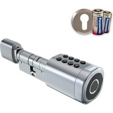 Mabeyn Desi Quic Q001 Dijital Kapı Kilidi, Akıllı Kilit Sistemi, Parmak Izli Kilit, Tuş Takımı ve Kart Okuyucu (Çelik Kapı Için Rozet ve 2 Adet CR123A Özel Batarya Dahil Set)