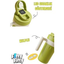 Mabeyn Vagonlife 600 ml LED Sıcaklık Göstergeli Akıllı Çelik Termos Kulplu -Kahve BARDAĞI-MUG-FFVGN2009