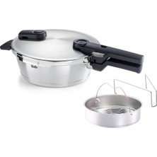 Fissler Vitaquick Premium 2,5 Litre Düdüklü Tencere + Buharda Pişirme Aparatı