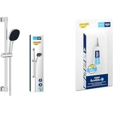 Mabeyn 110 Sürgülü Duş Seti + 2 Adet Quickglue Banyo Ürünleri Yapıştırıcı Seti