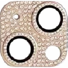 Mabeyn 13 Mini Full ile Uyumlu Taşlı Kamera Lens Koruyucu Çerçeveli Koruyucu Cl-08 Pembe