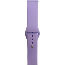 Mabeyn (4915) Lila Band Serisi 20MM Klasik Kordon Silikon Strap Kayış-Lila Galaxy 2 44MM ile Uyumlu