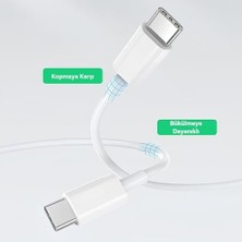 Mabeyn 15, 15 Plus, 15 Pro, 15 Pro Max Uyumlu Usb-C To Usb-C 20W Pd Hızlı Şarj ve Data Kablosu 15 Seri Galaxy S23/S22/S21 Seri, iPad Pro/ipad Air ile Uyumludur 100CM