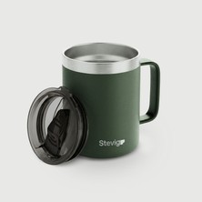 Stevig 1 Cap Daily Mug Kupa Çelik Termos 350 ml Green ST-264