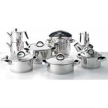 Mabeyn Pierre Cardin Yeni Mars Siyah 18 Parça Tencere Seti