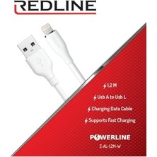 Mabeyn Redlıne 12W Sarj ve Veri Kablosu USB A'dan Lightning'a, 1.2 Metre
