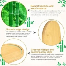 Mabeyn Arvale 1 Adet Bambu Oval Sunum ve Servis Tepsisi Yağdanlık Altlığı, | 23 x 12 cm