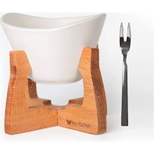 Mabeyn Joy Kitchen Ahşap Standlı Fondü Seti Beyaz Renk