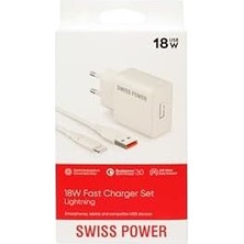 Mabeyn Power 18W 3.0 Lightning ile Uyumlu Hızlı Şarj Seti Sws-A1 - Beyaz