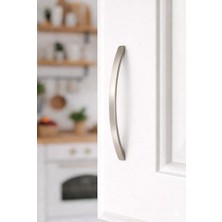 Mabeyn 5'li Paket 688/160/02 Inox Alüminyum Kulp | 160 mm Aks Aralığı | Modern Inox Dolap & Çekmece Kulpu