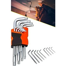 Mabeyn YK-008 9 Parça Yıldız Tork Alyan Anahtarı 120 mm Allen Set 1410