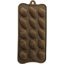 Mabeyn 15 Gözlü Deniz Kabuğu Şekilli Kahverengi Silikon Çikolata Kalıbı, Mix Tasarım