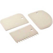 Mabeyn 3’lü Hamur Kazıyıcı ve Şekillendirici Set – Pasta Spatulası Seti – Kek Kreması Düzleştirici, Hamur Kesici, Fondan Şekillendirici, Dişli Kenar Dekor Aparatı