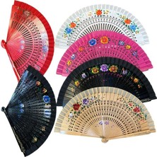 Elwes Bambu Yelpaze Karışık Renk 12 Adet