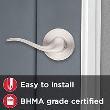 Mabeyn (Satin Nickel) - 97880-673 Satin Nickel Left Hand Surface Mounted Tustin Dummy Lever