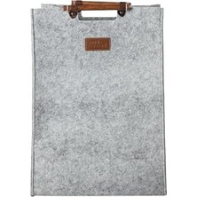 Mabeyn Mudo Home Dodie Keçe Çamaşır Sepeti Açık Gri 29.5X37.5X52.5