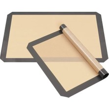 Mabeyn A1 Fırınlanabilir Kendinden Yağlı Silikon Pişirme Matı, Profesyonel Silpat Yanmaz Yapışmaz Yıkanabilir Silikon Pişirme Matı 30CMX40CM