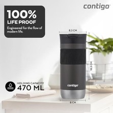 Mabeyn Contigo Byron Pro Snapseal Termos Bardak 470 ml Antrasit 2li Paket