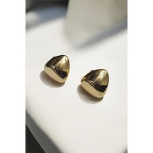 Luna Jewelry Kadın Gold Renk Triangle Model 316 L Çelik Küpe