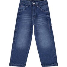 Civil Boys Yan Cepli Baggy Kalıp 10-13 Yaş Pantolon Kot - Mavi