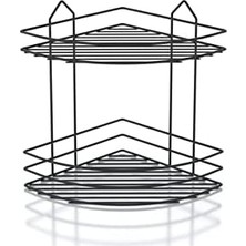 Mabeyn Banyo Siyah EK02 Eko Iki Katlı Köşe Şampuanlık