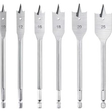 Mabeyn 6'lı Yaprak Matkap Ucu Seti – Ahşap Delme Uçları, Geniş Ağızlı Seti, Yüksek Karbon Çelik, Sert Ahşap ve Yumuşak Ağaçlar Için, Dayanıklı Delici Uç Takımı