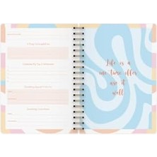 Mabeyn Süresiz Planlayıcı Spiralli Ajanda Defter Marble 17X24 cm