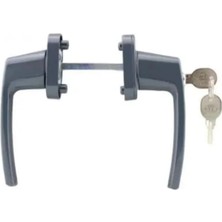 Mabeyn Std Anahtarlı Kilitlenebilir Alüminyum Pvc Pimapen Kolu Çift Taraflı (Gri)