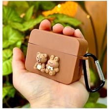 Mabeyn Pro - Pro2 ile Uyumlu Ayıcık Tasarımlı Kalın Silikon Kılıf - Kahve