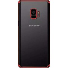 Mabeyn Galaxy S9 Kılıf Skyfall Transparent Clear Kırmızı
